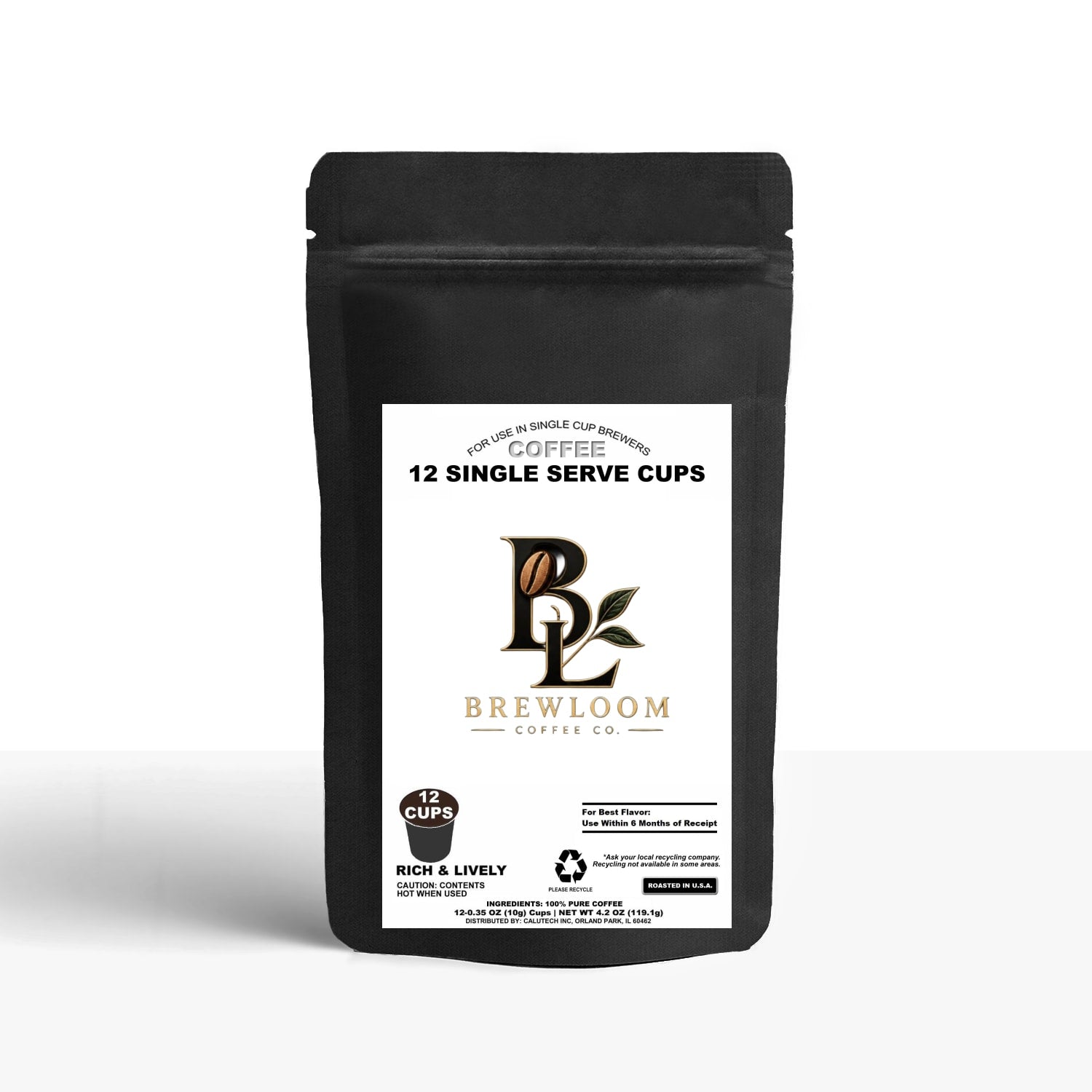 12 Pack Single Serve Coffee Capsules